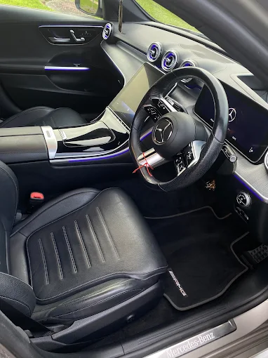 Spotless Mercedes-Benz interior after a full detail